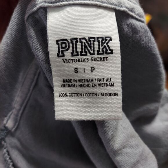 Victoria's Secret PINK Tunic Hoodie Shirt Graphic Logo Long Sleeve S/P - Picture 7 of 7